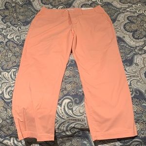 NWT Loft peach color slim curvy crop pants size 12